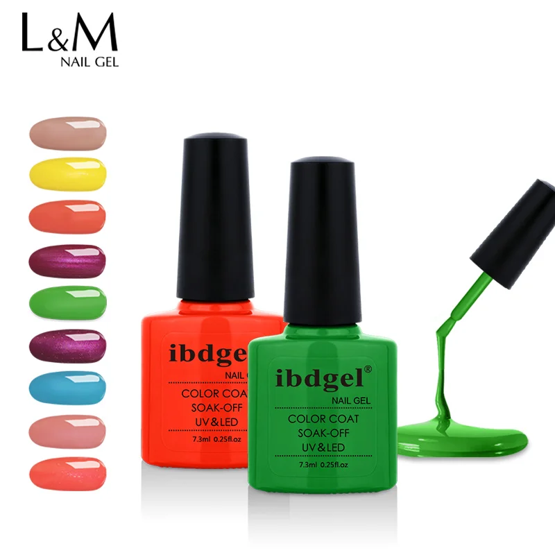 ibdgel nail supplies wholesale LED UV Gel Nail Polish 7.3ml Soak Off