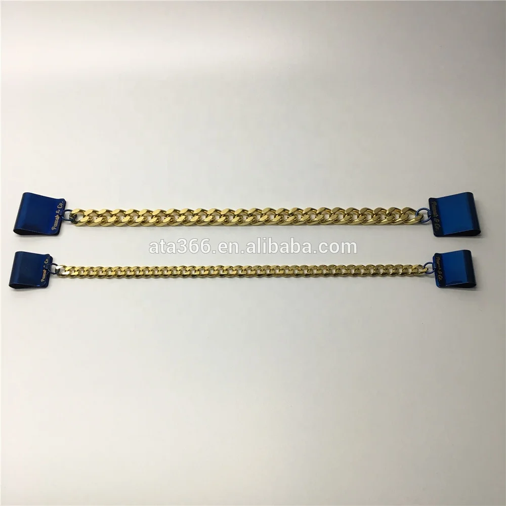 High Quality Dog Clip-On Collar Charms gold dog chain laser logo