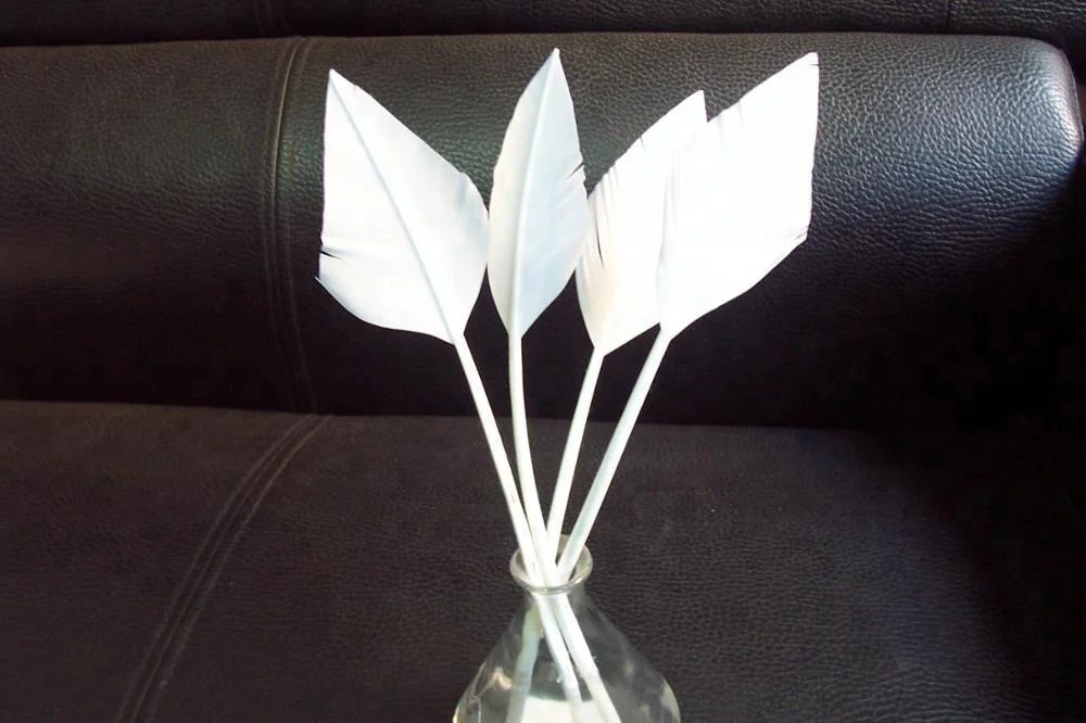 Turkey feather arrowhead