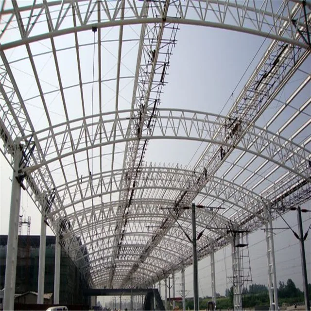 Steel structure space frame bus station in use for export
