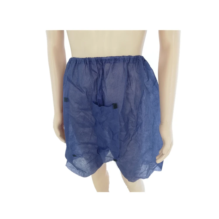 Disposable PP/SMS colonoscopy shorts hospital exam shorts