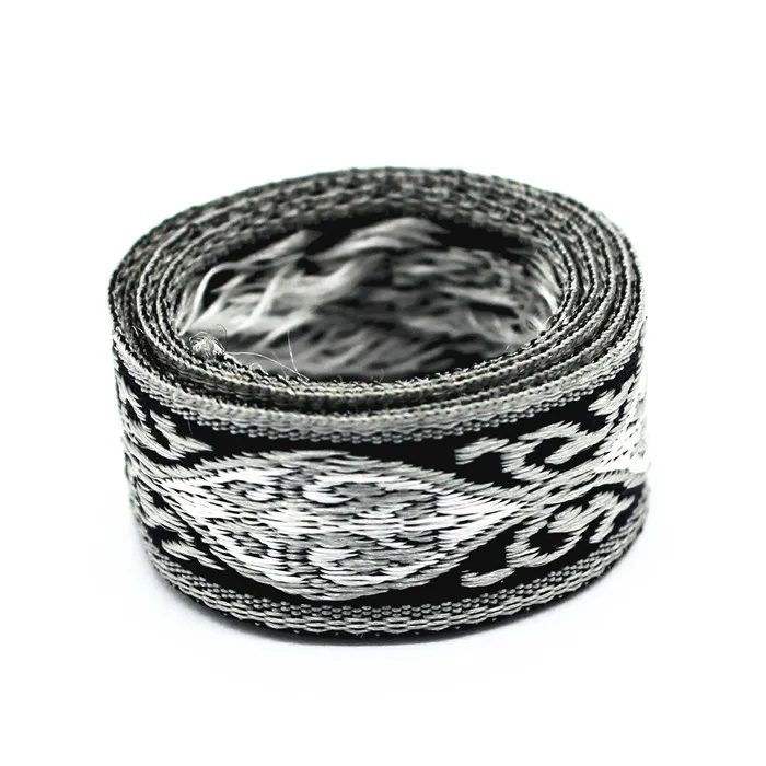 Ribbon Jacquard Net Tape Factory Direct Woven Polyester RIBBONS Custom Ribbon Decorate Garments,single Face Pantone Color