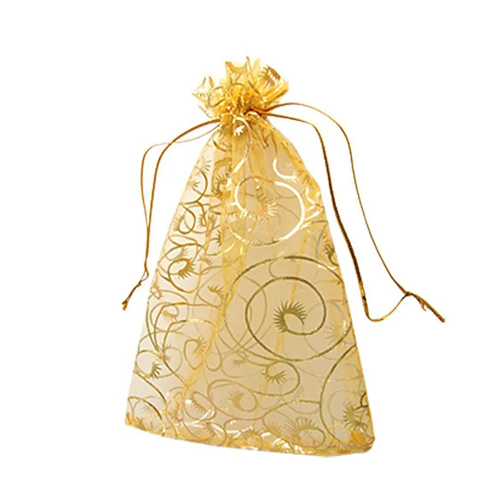 9x12cm Jewelry Packaging Drawable Organza Bags, Wedding Gift Pouches,Jewelry Packing Drawstring Bag