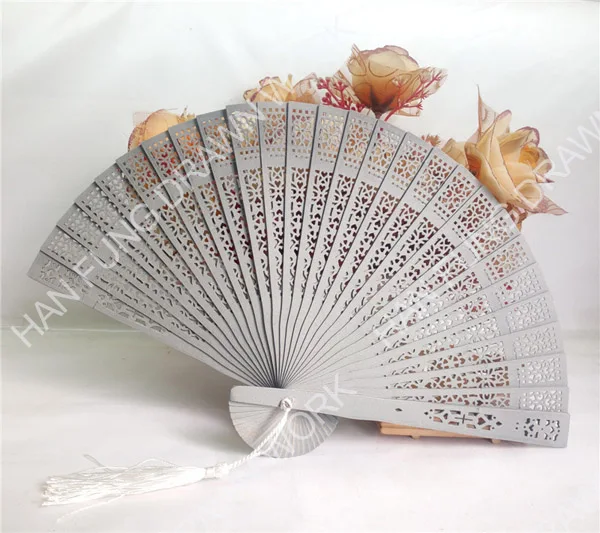 Decorative Natural Wood Sandalwood Custom Wedding Hand Fan