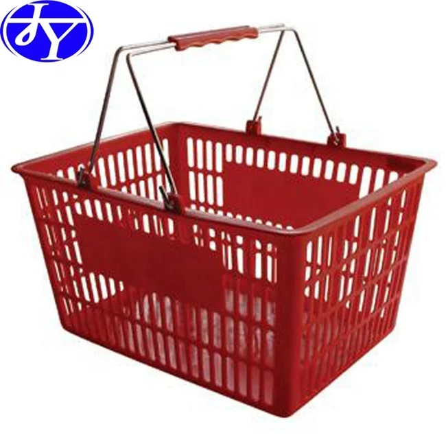 green color New plastic shopping basket supermarket plastic shopping basket plastic grocery basket