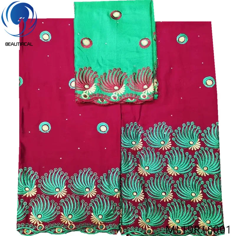 Beautifical 2019 new design african voile lace cotton lace fabric embroidery nigeria swiss voile lace fabric ML19R160