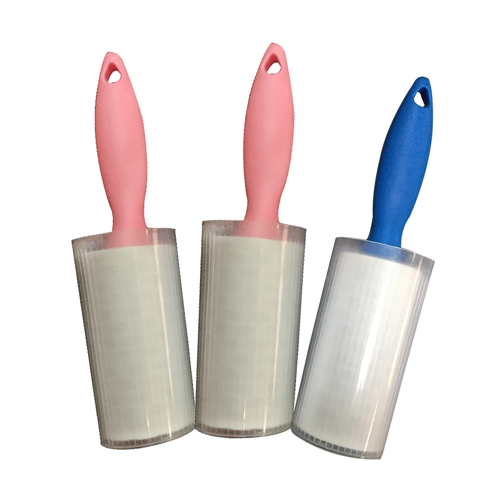 clear lint roller with adhesive sticker