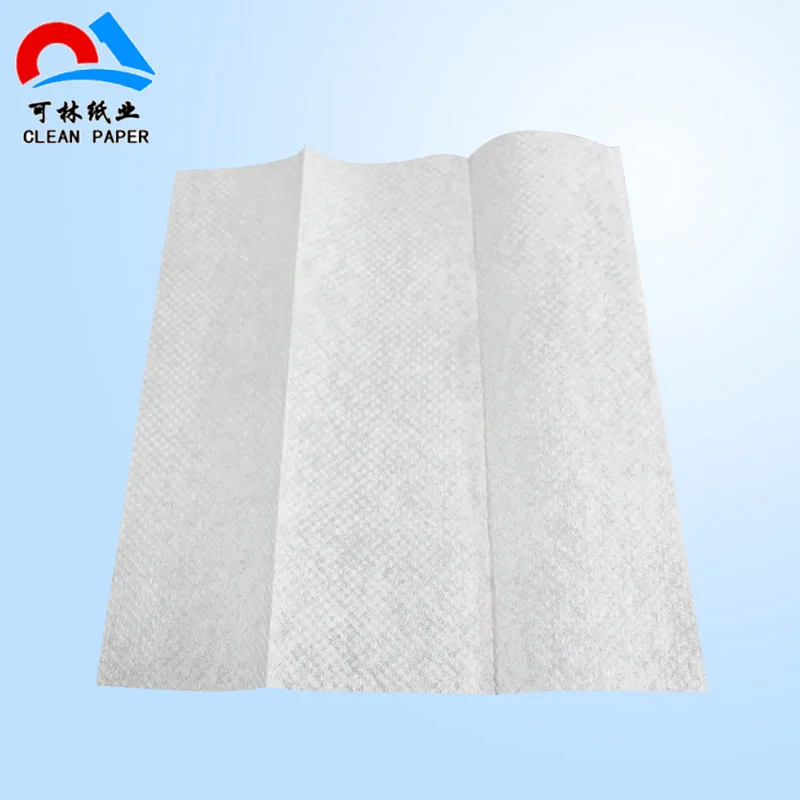 100% Recycle Pulp Hand Tissue Paper 2 Ply Tissue Paper Custom Embossing Fold Paper Hand Towel