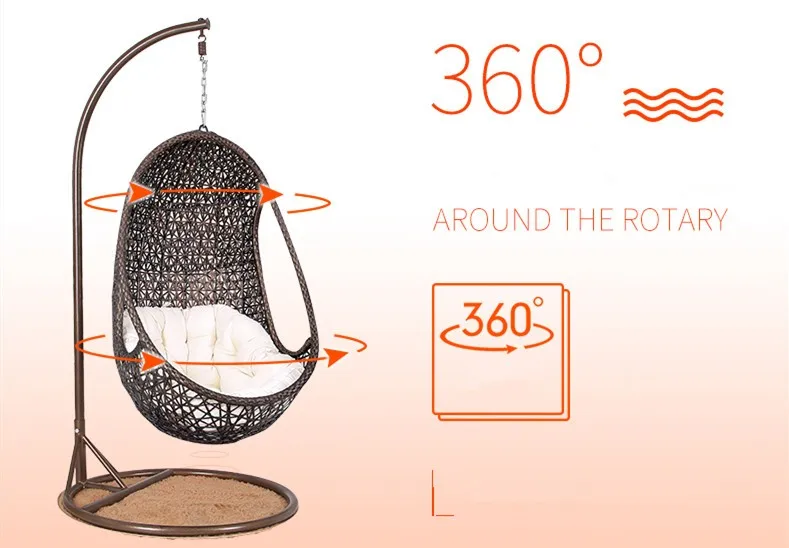 Outdoor garden balcony rattan hang swing chair