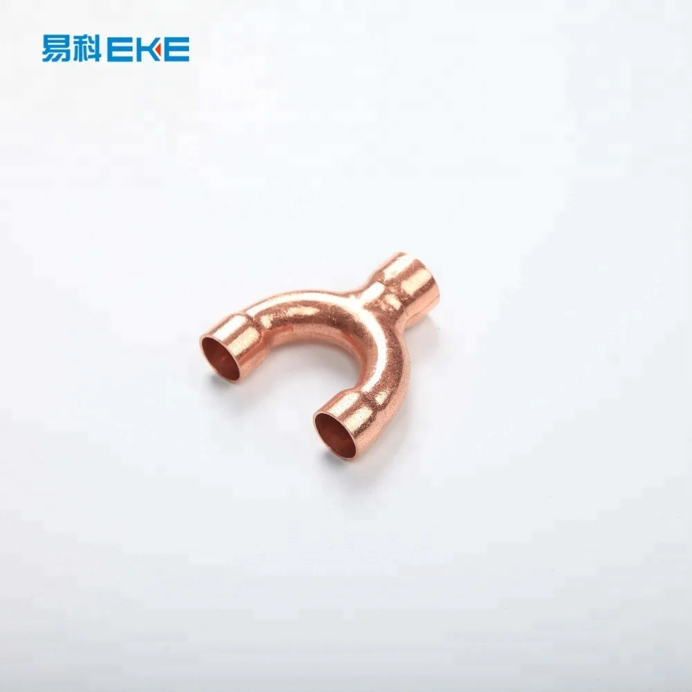 Economical OEM/customized available  copper  fittings 180 degree elbow for VRV/VRF