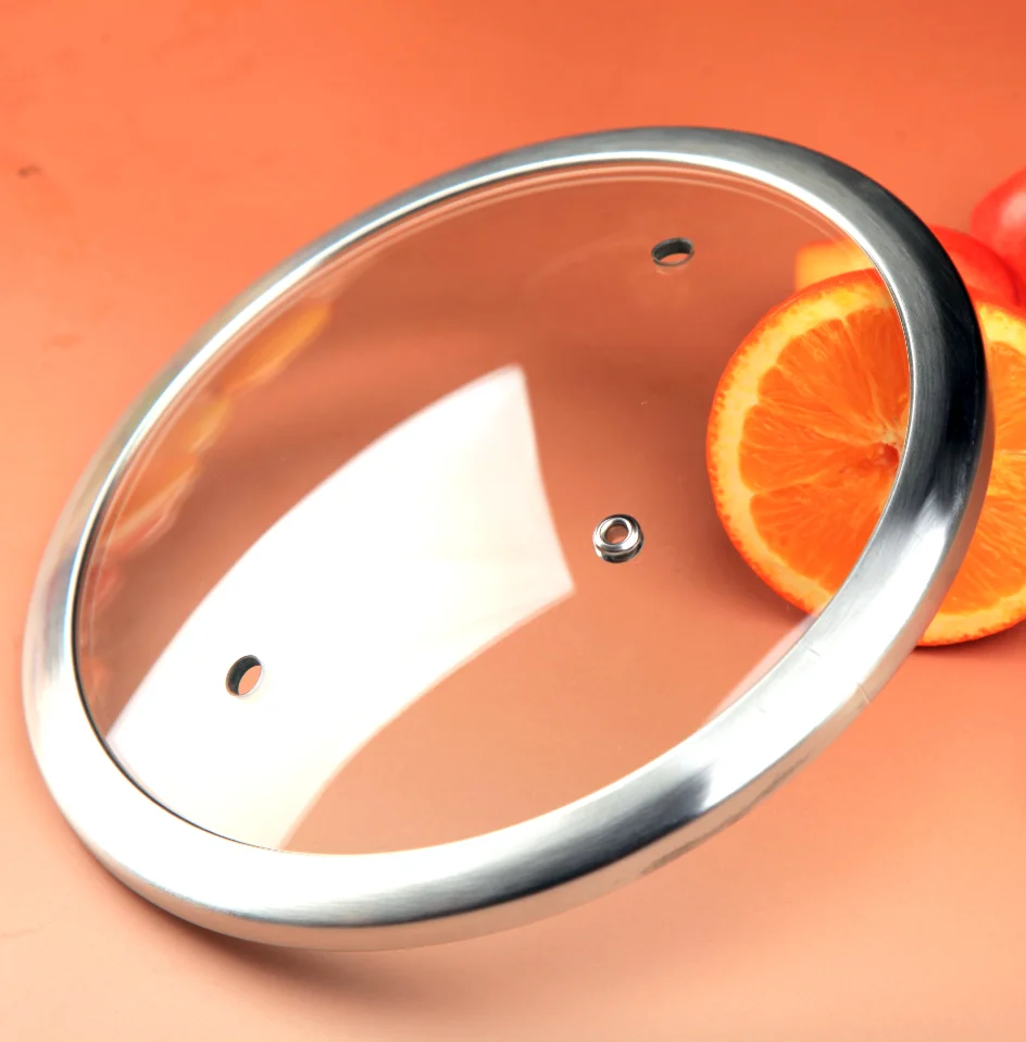 Good quality glass lid with steam hole for cover glass tempered