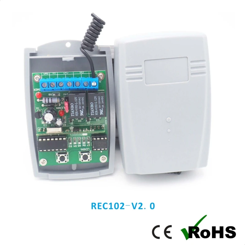 DC12V 2 каналов беспроводной пульт дистанционного управления Переключатель 433 МГц