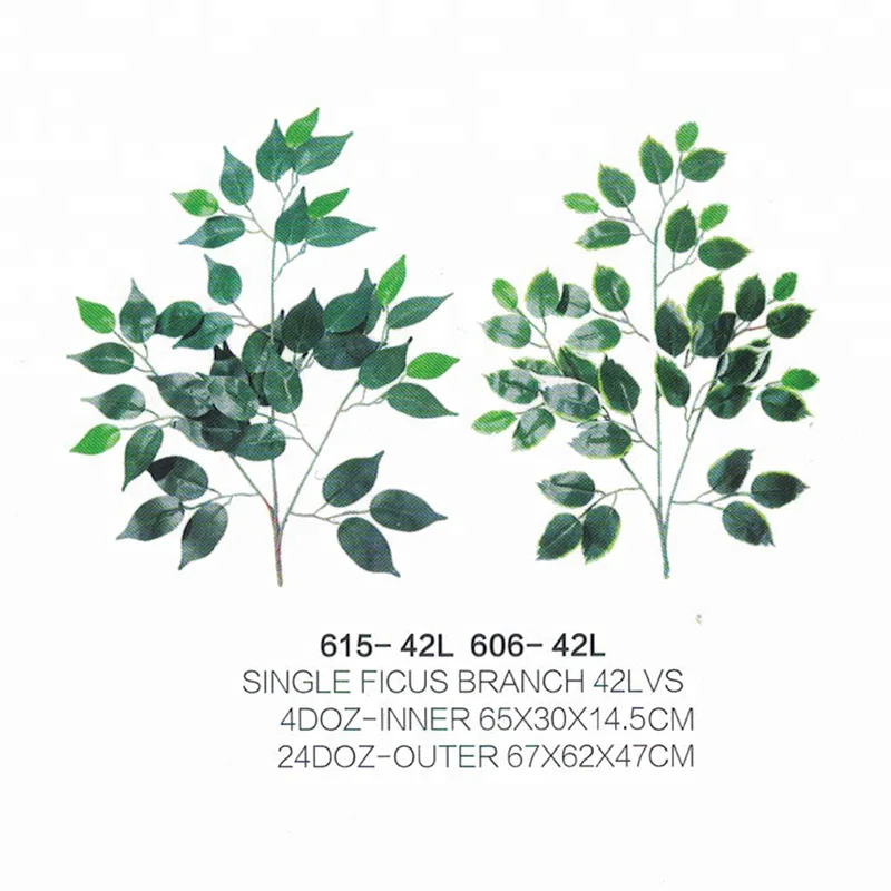 
new artificial foliage single ficus banyan branch leaves for decoration 