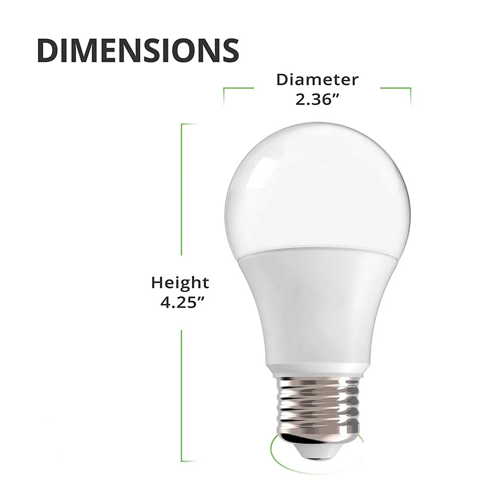 Dusk To Dawn Light A19 10 W E26 E27 B22 Auto On/Off bombillo LED Wholesale motion Sensor Bulb Led Light Bulb E27