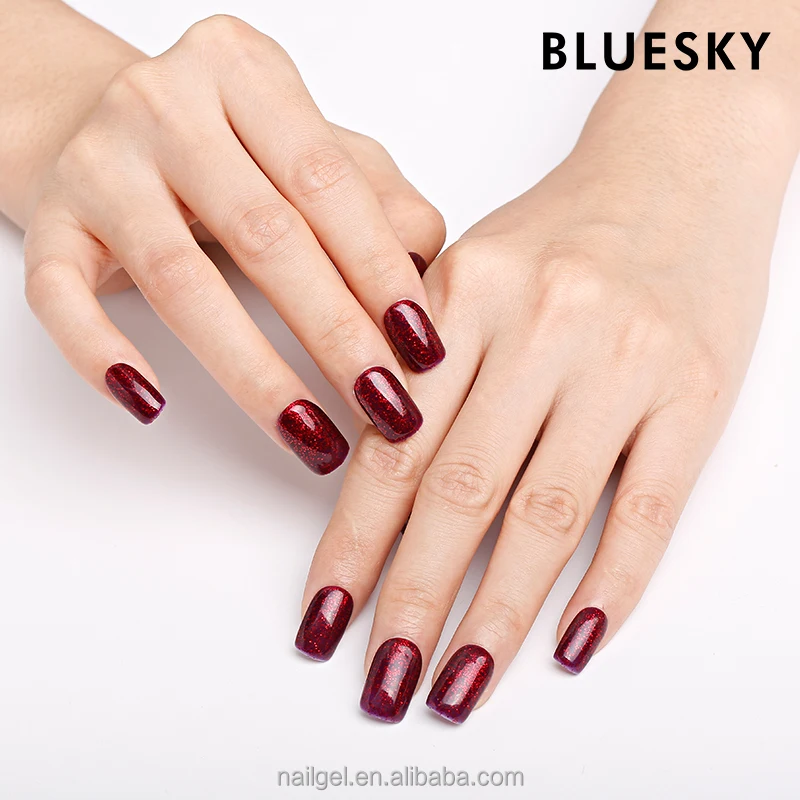 Newest holiday colors BLUESKY soak off uv gel nail polish