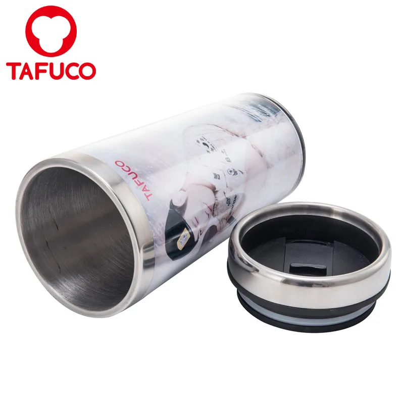 advertising paper include double wall stainless steel inner plastic outer coffee mug