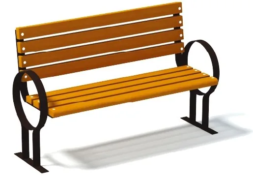 Fine Design Wood Park Bench/Antique cast iron bench/Outdoor Waiting benches/QX-144D