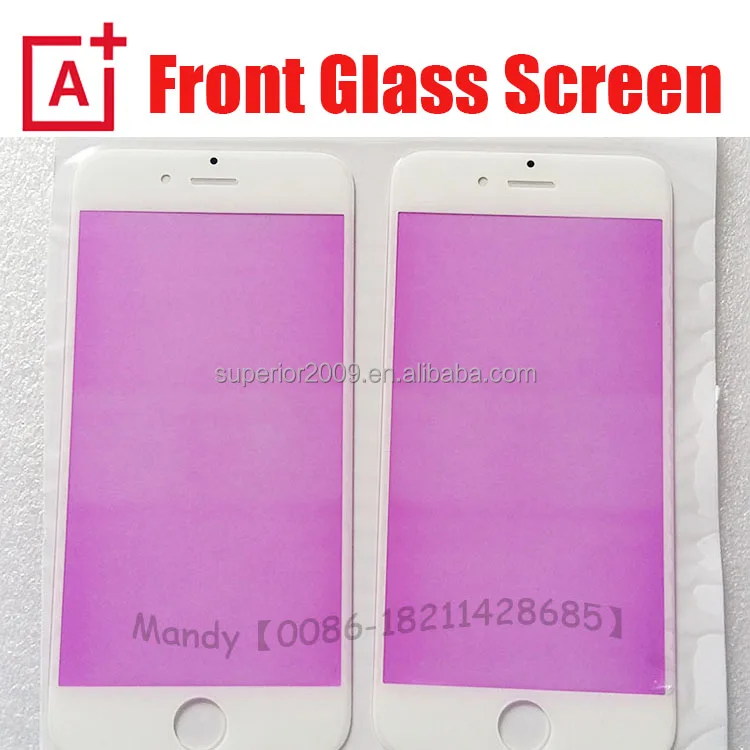 Best quality front glass for iphone 6, for iphone 6s plus 5s glass screen replacment for samsung edge black/white