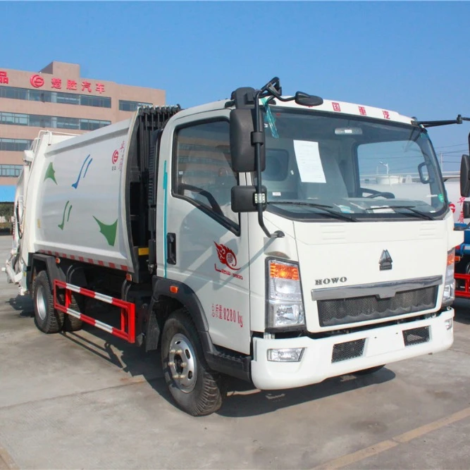 Sinotruk Howo 4x2 waste collection truck 3-5 cubic meter compactor garbage truck price