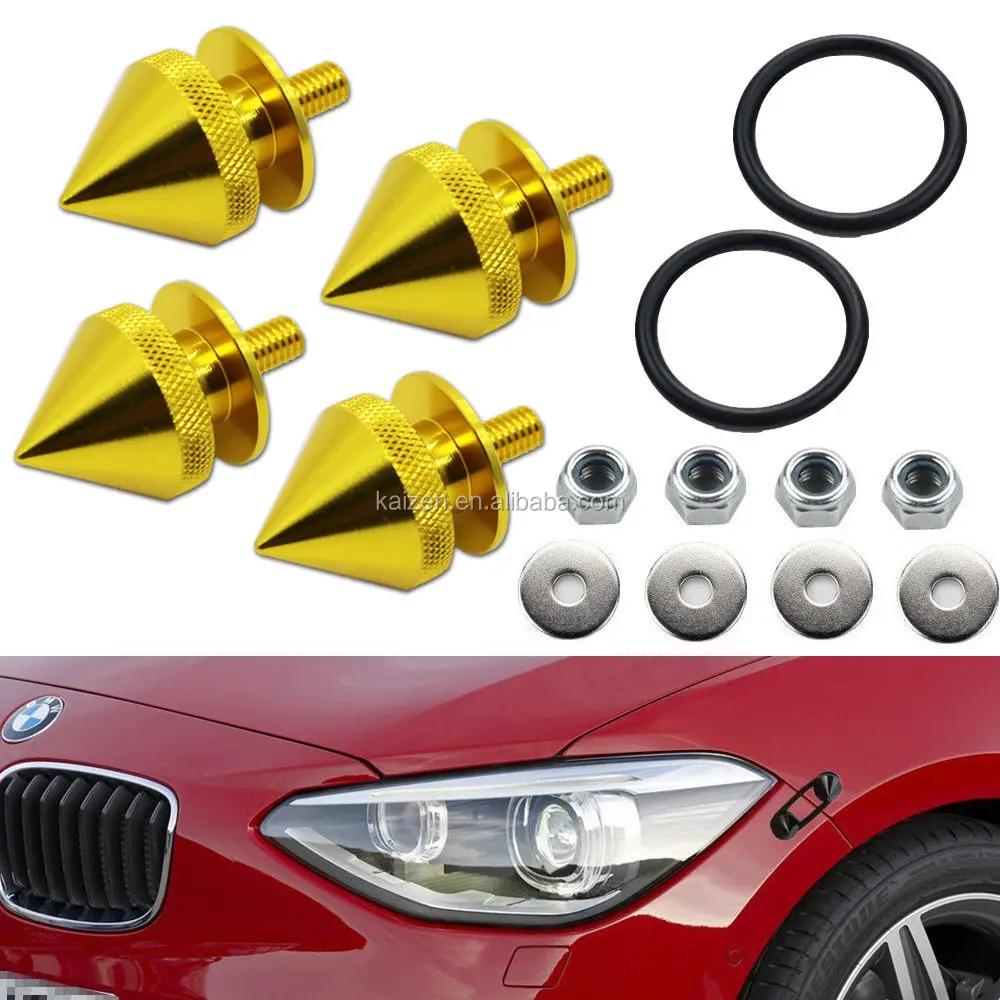 JDM быстросъемный автомобильный бампер, брызговик, багажник, крышка люка, алюминиевый комплект крепежных элементов золотистого цвета