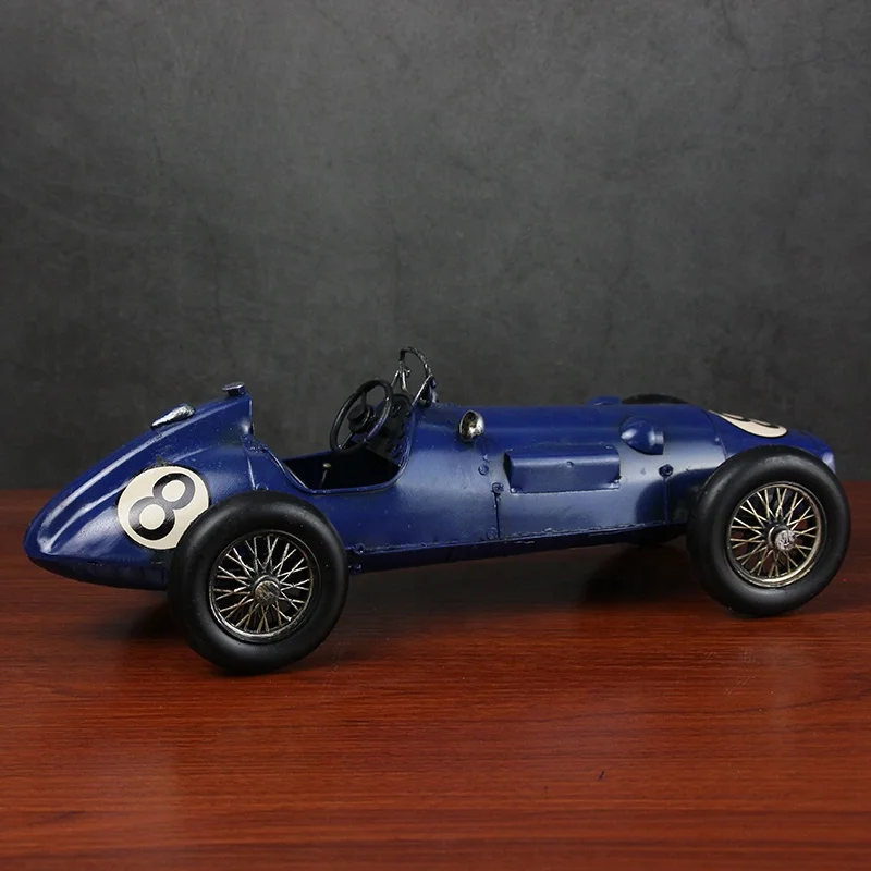 Iron Old Vehicle Classic Decorative Vintage Handmade Racing Car Models High Quality For Home Decoration Metal Craft Supplier