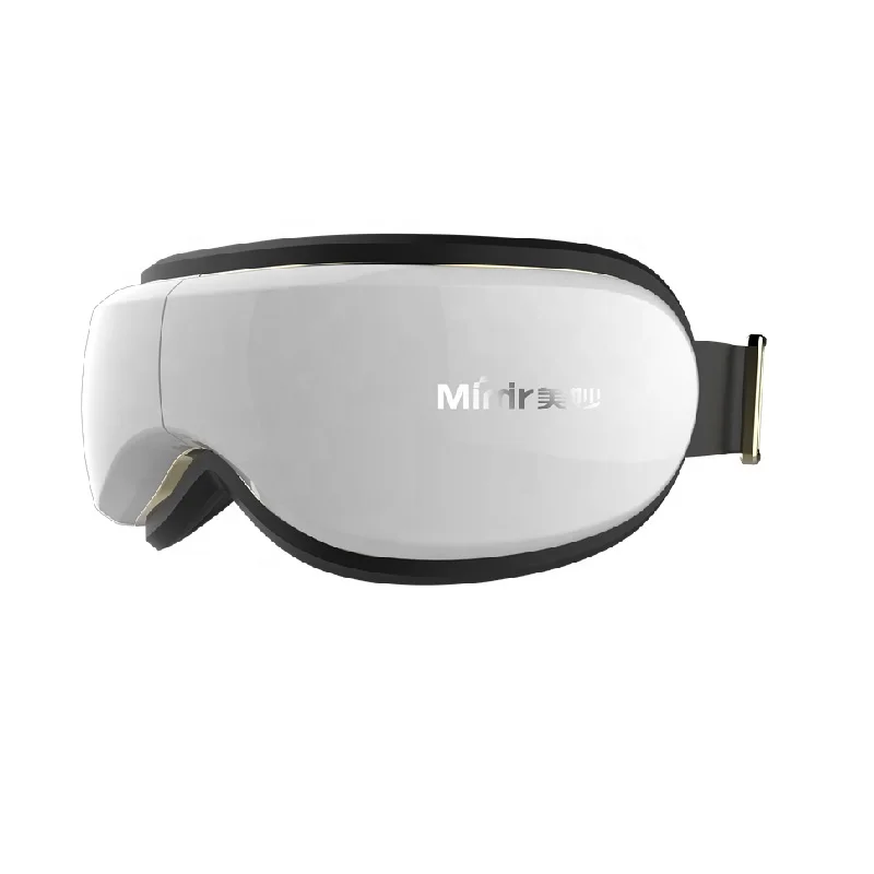 Foldable Portable Rechargeable Eye Massager Wireless Eye Mask with Heating Vibration and Air Pressure Music Therapy