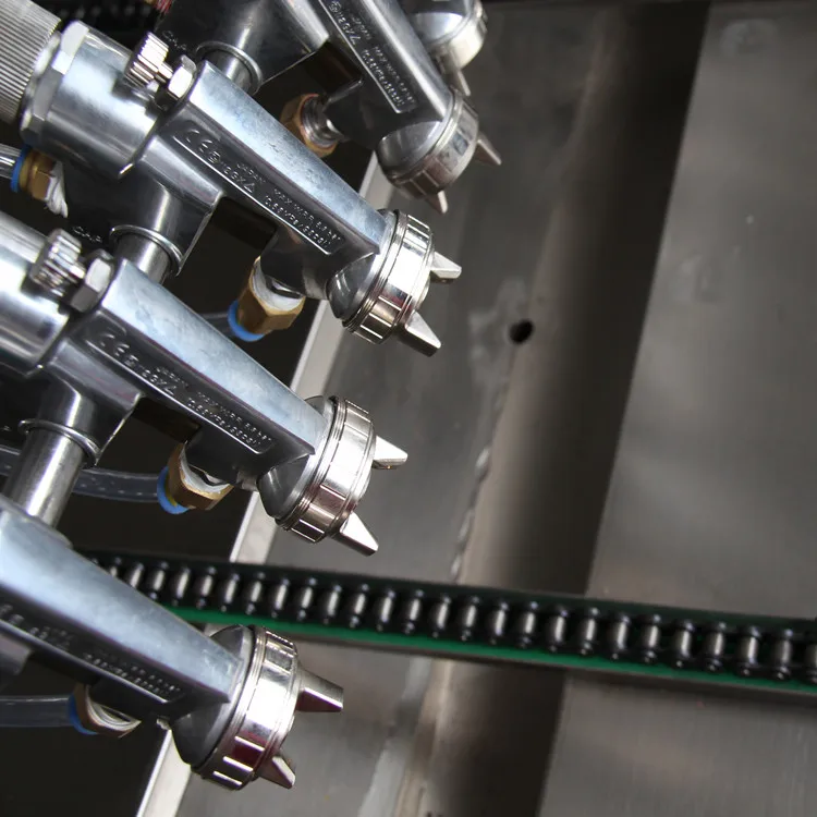 Automatic oil sprayer and cake batter dispenser two in one bakery equipment