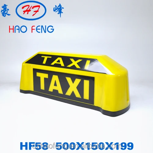 New shape LED display full colour taxi top light taxi advertising light