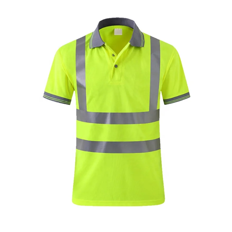 HCLITE Wholesale Hi Vis Polo Reflection Safety High Visibility Shirt