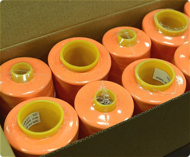 
factory sale 100% spun polyester Sewing Thread polyester 40/2 5000y for garment accessories 