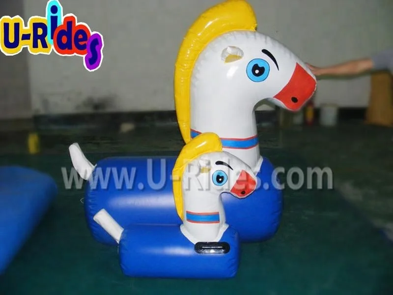 Funny derby inflatable horse racing game airtight inflatable Pony Horse For Riding team building game