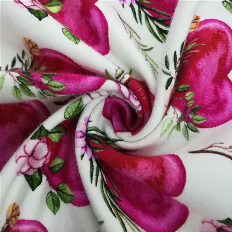 
Stock or custom design 95/5 cotton french terry knitted fabric 