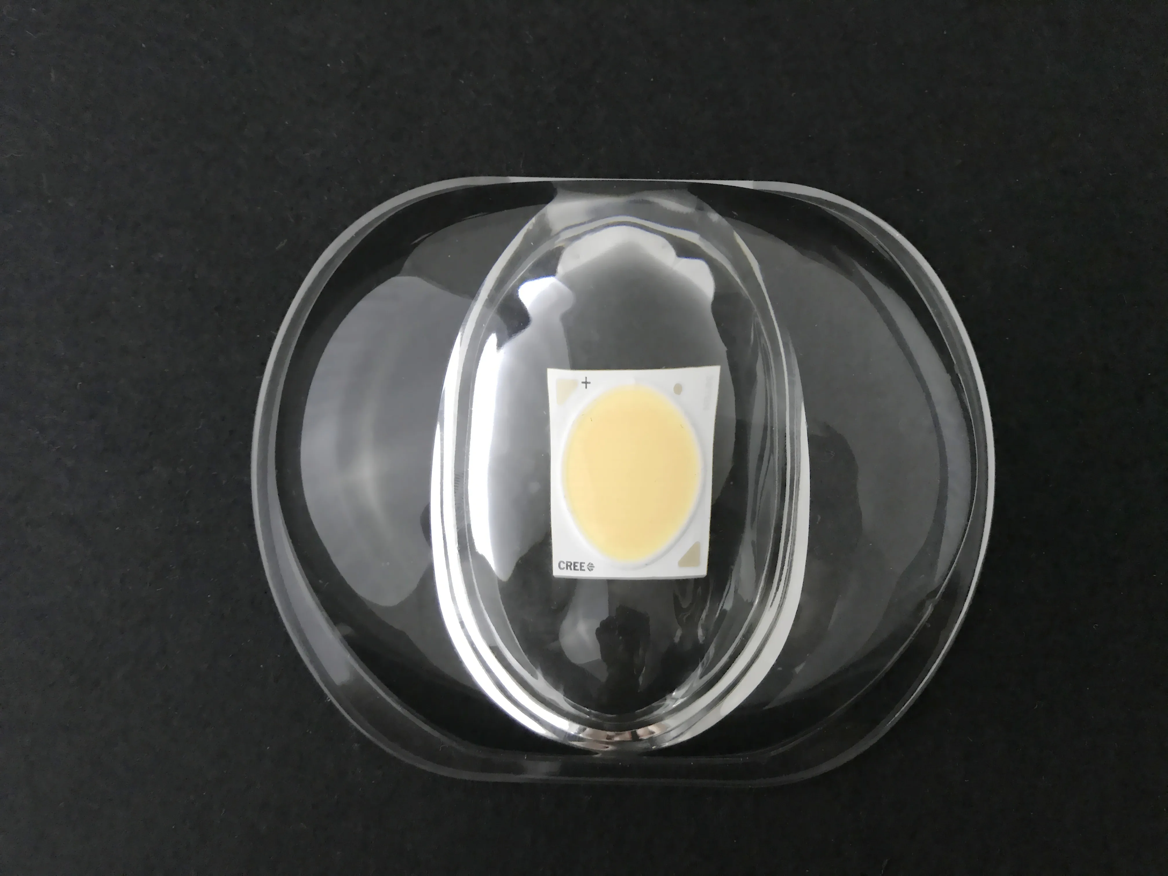 
107mm big optical led glass clu058 led lens for cob cxb3590 reflector 