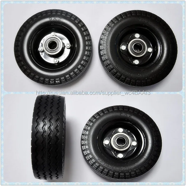6 'solid pu колеса для тележки
