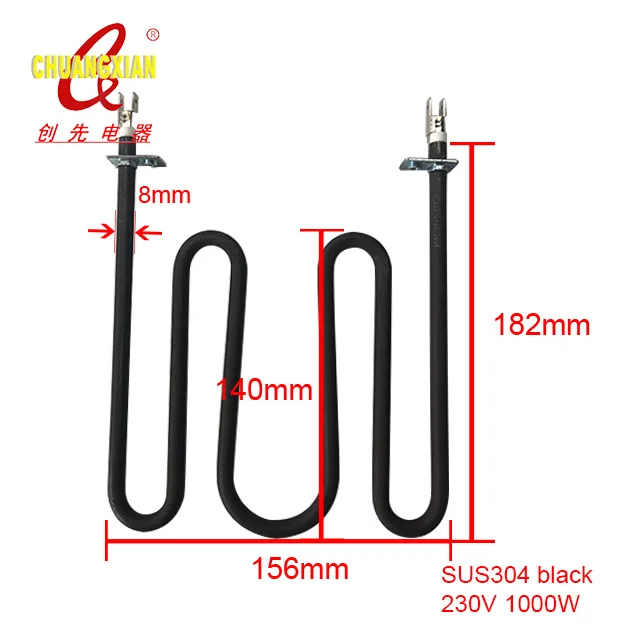 CE certificated customized electric tubular heater spare parts for oven toaster baker