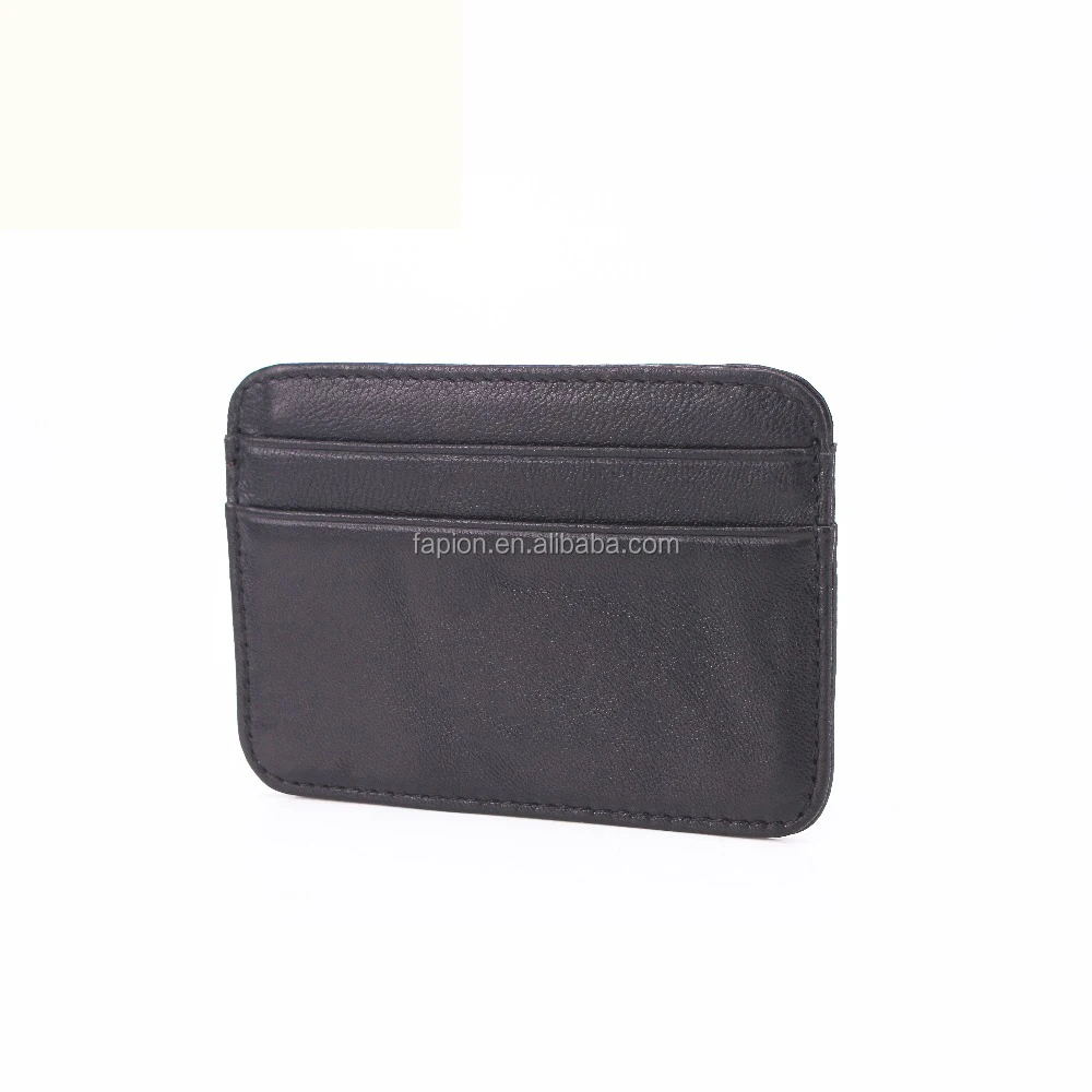 
RFID Front Pocket Wallet Minimalist Slim Saffiano Leather Card holder 