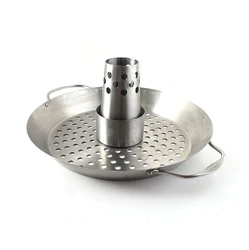 2020 Beer Can 430 Stainless Steel Chicken Rack BBQ Roasting Holder With Drip Pan and Canister For Roasting Grilling Poultry