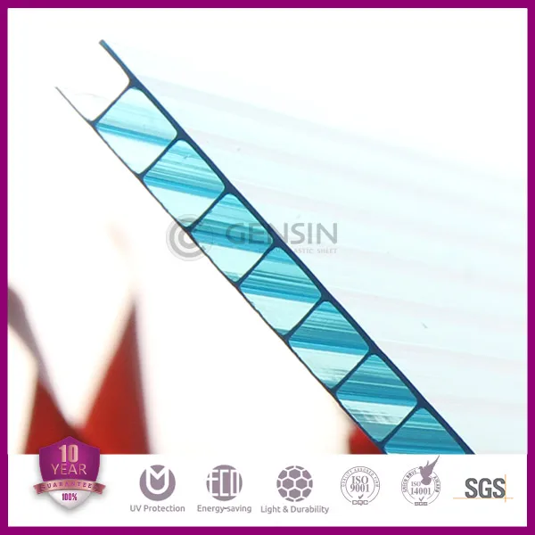 
4mm/5mm/6mm Green Colored Polycarbonate Sheet Twin-wall Hollow,Policarbonato Alveolar,PC Roofing Cover UV Resistance Coating 