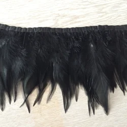 White Saddle Feather Fringe Trims for Skirt / Costume / Wedding Deco Accessories