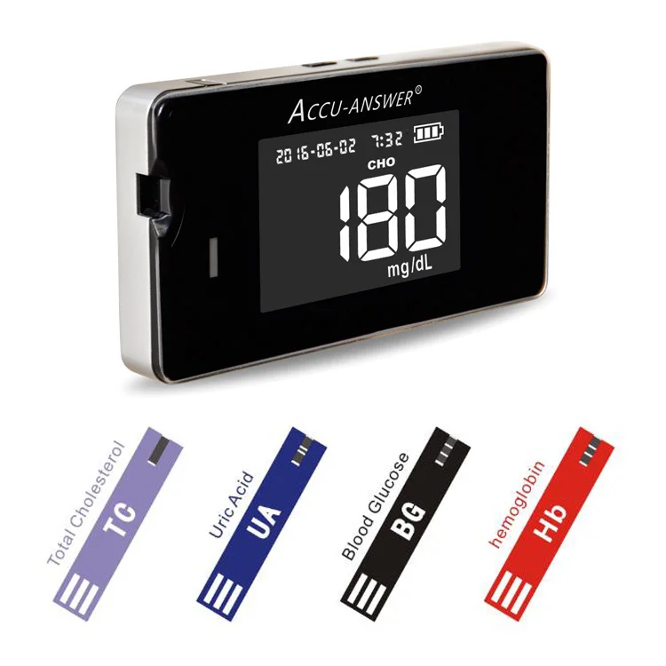 
Dry chemistry analyzer 4 in 1 blood cholesterol monitor hemoglobin meter 