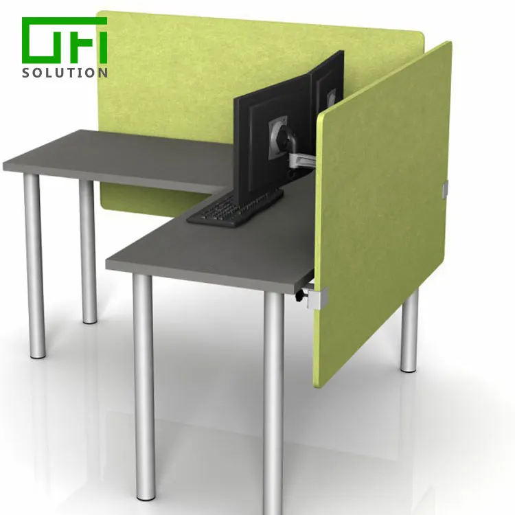 Acoustic Solution Polyester PET Acoustic Office desk Privacy Screen Sound Absorbing Acoustic Modesty Panel