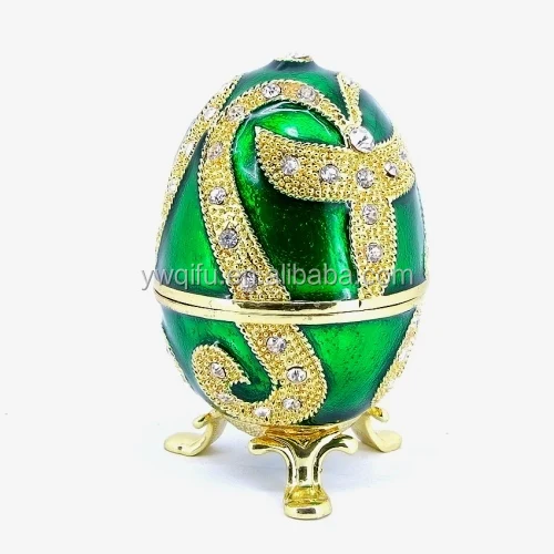 QIFU cheap faberge egg price manufacturer wedding favor eggs shell jewellery boxes