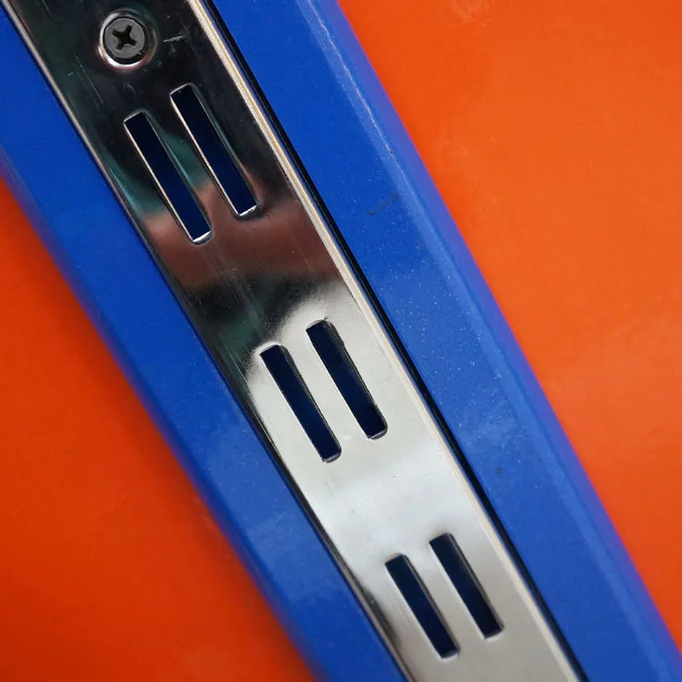 Steel chrome double slotted wall upright wall channel