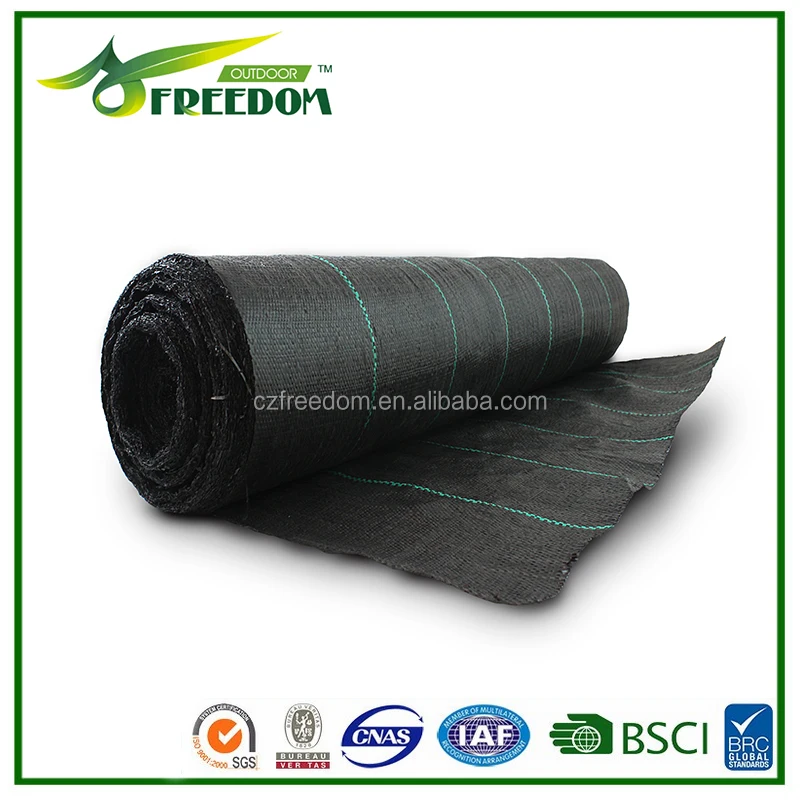UV stabilised eco-friendly pp woven landscape fabric garden weed control/garden mulch sheet/weed mat