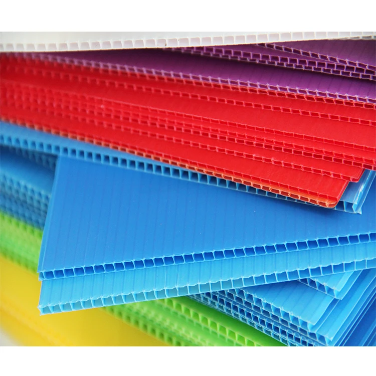 4x8 4mm pp corrugated hollow sheet for printing  any color corrugated plastic die cut corflute advertising hollow boardplastic
