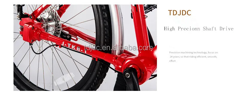 Removable Luggage Carrier Chainless Bicycle 26' Fat Travel Bike