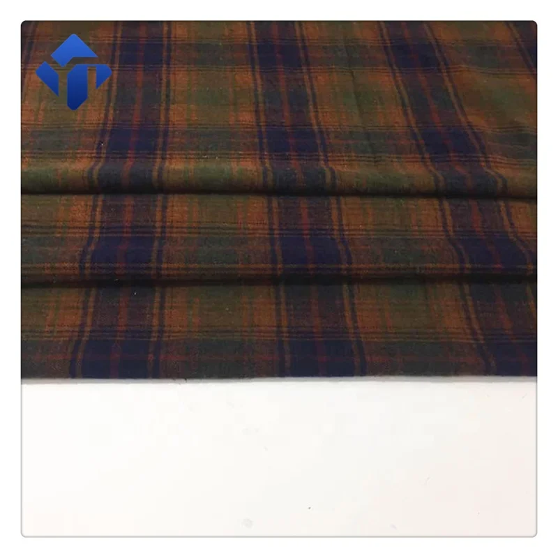 Базовая хлопковая тканая клетчатая фланелевая Меланжевая ткань для костюма