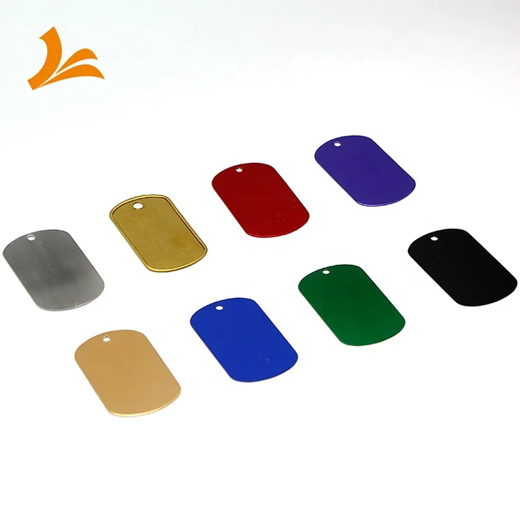China manufacture customized aluminum anodized colored blank dogtag and bottle opener