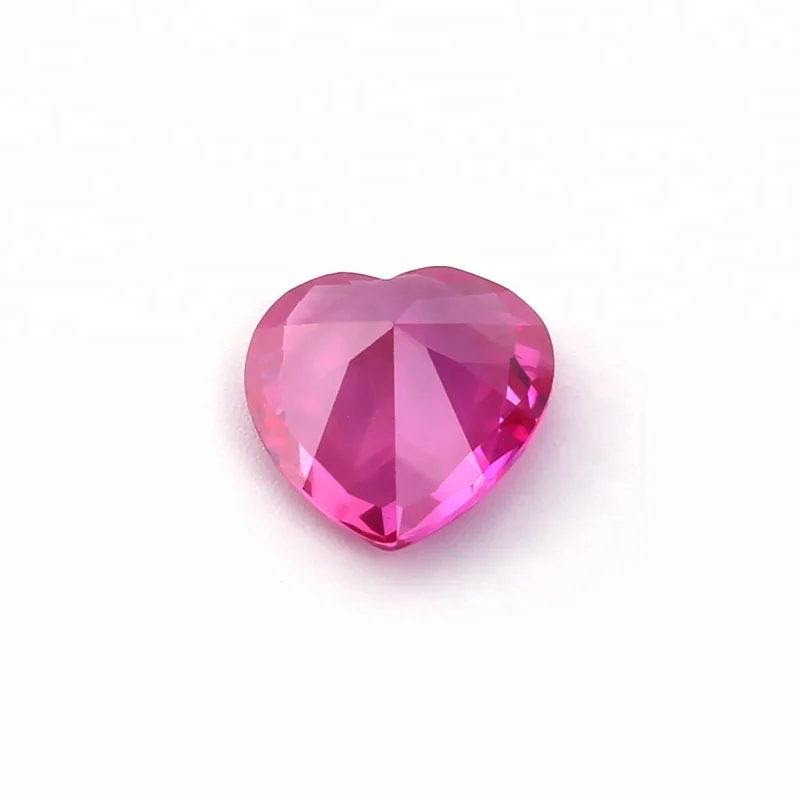 High Quality Heart Shape Ruby Sub Corundum Rough for Jewelry Making
