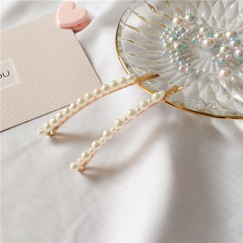 MR001 Barrette Jewelry American Korean fashion hairpin manual pearl beads Flower hair Clip delicate bobby pin for girl wholesale
